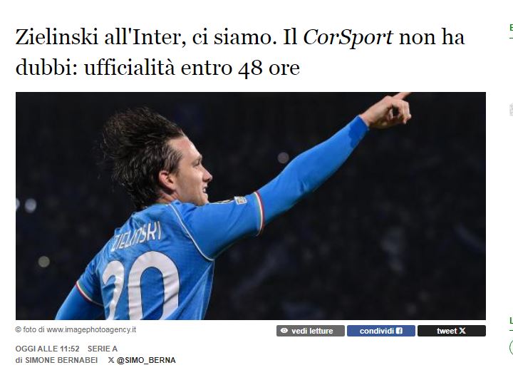 corriere dello sport guxon zielinski te interi brenda oresh