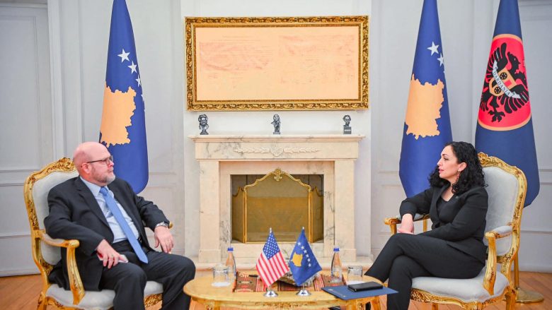heqja e dinarit serb presidentja e kosoves takim me ambasadorin e shba diskutime per periudhen e tranzicionit