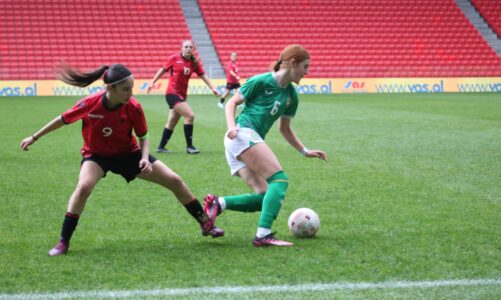 kualifikueset e euro u 17 per vajza shqiperia luan ndeshjen e pare ne air albania ndaj irlandes