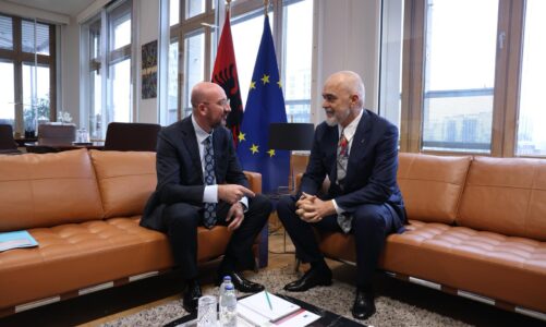 presidenti i kie charls michel pret kryeministrin rama dhe zbulon temat e diskutimit mbeshtesim shqiperine ne rrugen e integrimit