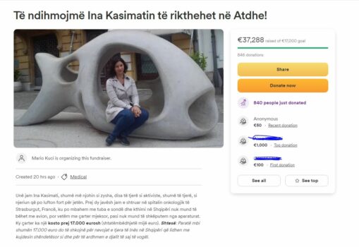 shqiptaret behen serish bashke mblidhet dyfishi i parave per ina kasimatin mesuesja pritet te kthehet ne vlore