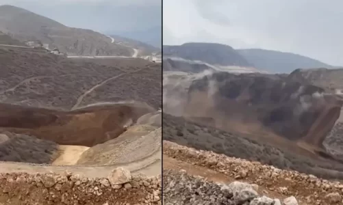 video momenti i shembjes masive te nje miniere ne turqi te pakten nente persona te zhdukur ministri dyshohet te jene varrosur nen toke