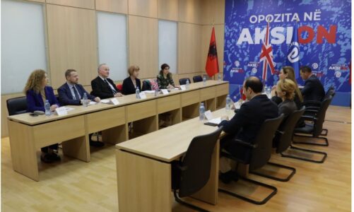 deputetet britanike vizite ne seline blu marredhenie te shkelqyera me pd themeluese e pluralizmit ne shqiperi