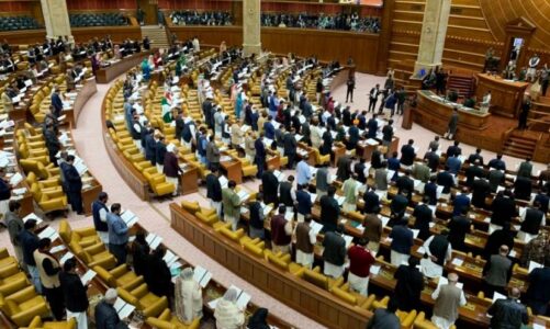 parlamenti i pakistanit zgjedh kryetarin e ri mes protestave te deputeteve