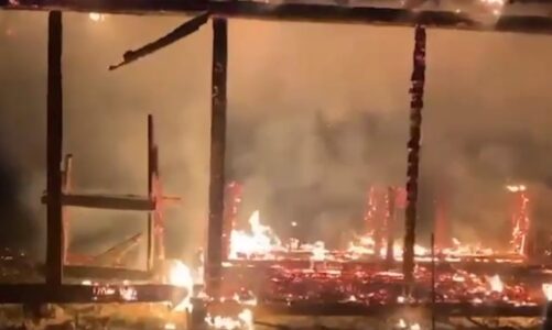 video shkrumbohet nje lokal ne radhime shkak i zjarrit nje shkendije elektrike