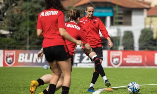 euro zvicer 2025 shqiperia e vajzave kthehet ne fushe rinisin pergatitjet per ndeshjen me estonine