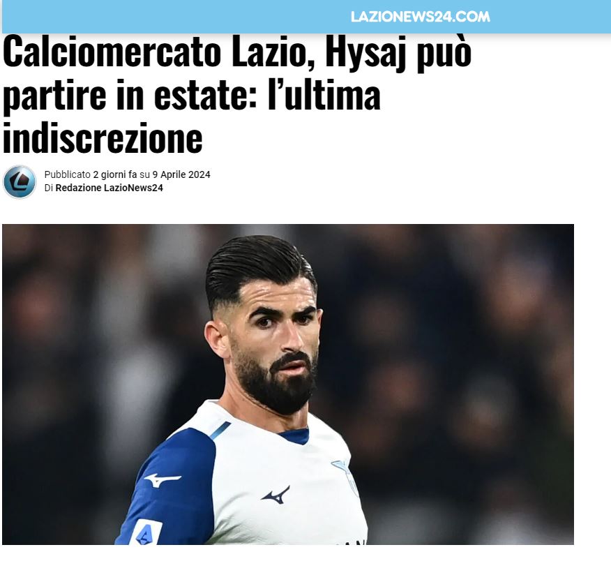 ne itali te bindur hysaj largohet nga lazio