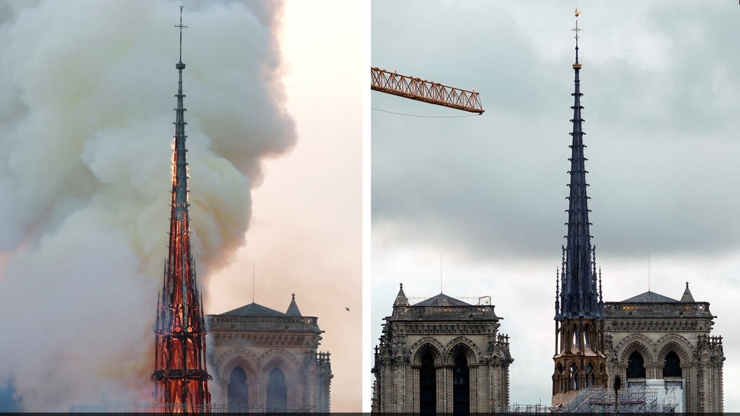 pese vjet pas zjarrit restaurimi i katedrales notre dame ne paris ne fazen e fundit