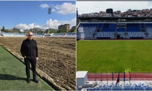 presidenti i federates se futbollit te kosoves i kenaqur po punohet me intensitet ne stadiumin fadil vokrri