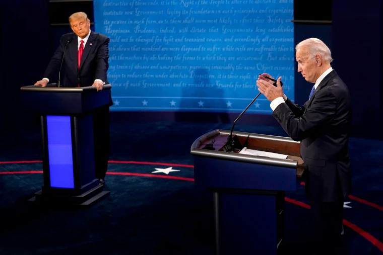 do tu jepen vetem uje laps e leter cilat jane rregullat e debatit presidencial trump biden ndalohen rreptesisht