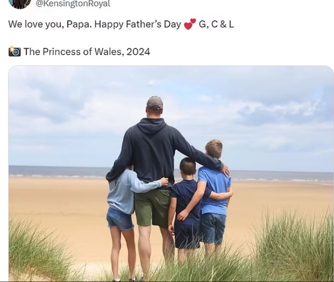 kate middleton ndan foton e rralle familjare nga plazhi ne diten e baballareve