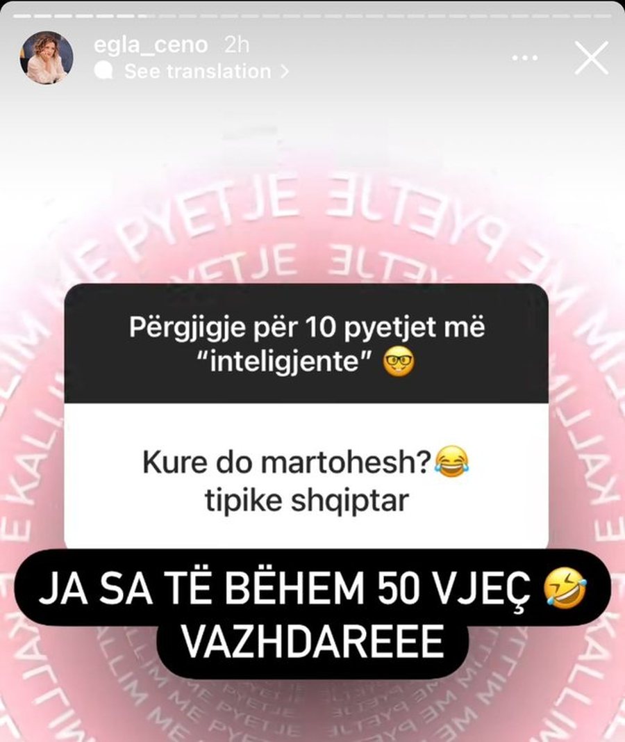 Mes pyetjeve "inteligjente" të fansave të saj, Egla Ceno