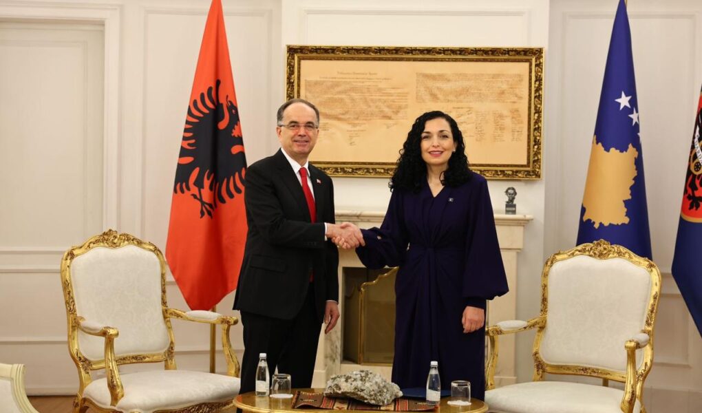 presidenti begaj takim me homologen osmani ne prishtine shqiperia do te jete kurdo ngado e kurdohere ne mbrojtje te kosoves