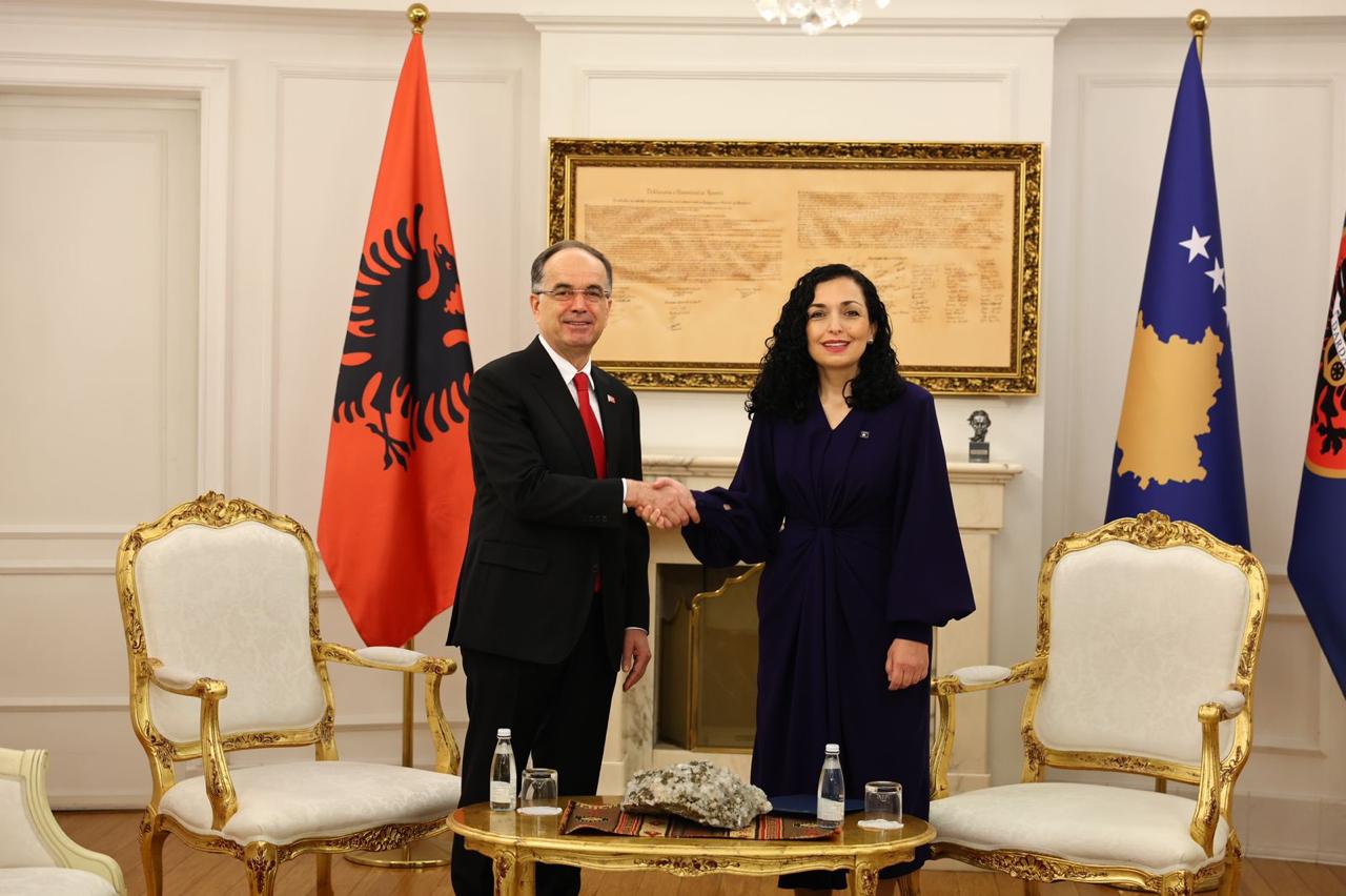 presidenti begaj takim me homologen osmani ne prishtine shqiperia do te jete kurdo ngado e kurdohere ne mbrojtje te kosoves