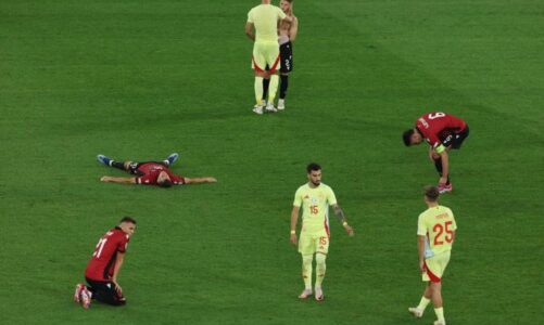 triumfi minimal i iberikeve uefa zgjedh lojtarin me te mire te ndeshjes shqiperi spanje