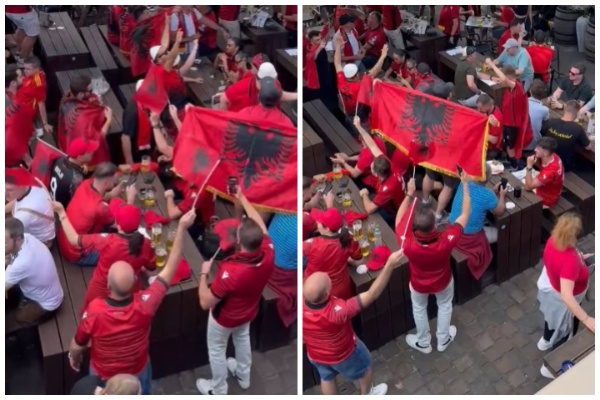 video tifozet shqiptare ndezin atmosferen me muzike dhe flamuj kuqezi smund ta pushtosh aq lehte zemren time