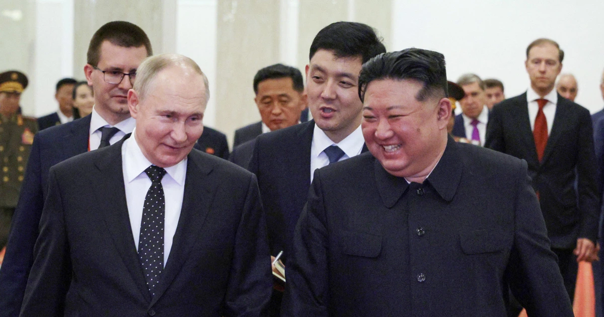 vizita e putin ne korene e veriut kim jong un i thur lavde presidentit rus miku me i dashur i popullit korean