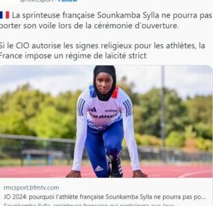 atletes franceze i ndalohet te mbaje shami ne hapjen e lojerave olimpike paris 2024