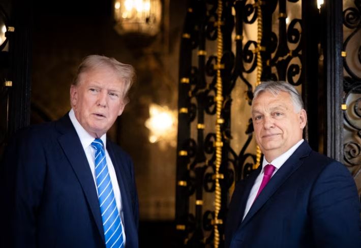 diskutimi ishte mbi mundesite e arritjes se paqes zbardhet takimi i viktor orban dhe donald trump ne rezidencen mar a lago