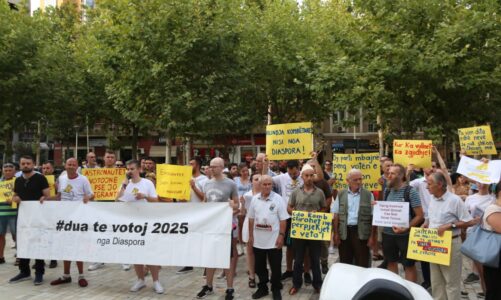 dua te votoj ne 2025 diaspora proteste para kuvendit nuk ka zgjedhje pa ne