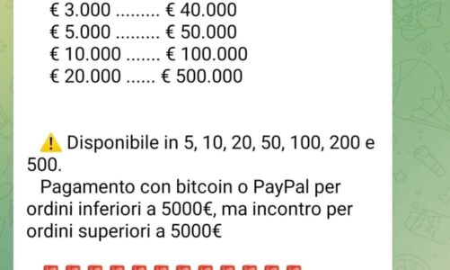 euro false si porositen kartmonedhat permes platformave online paguaj 500 dhe merr
