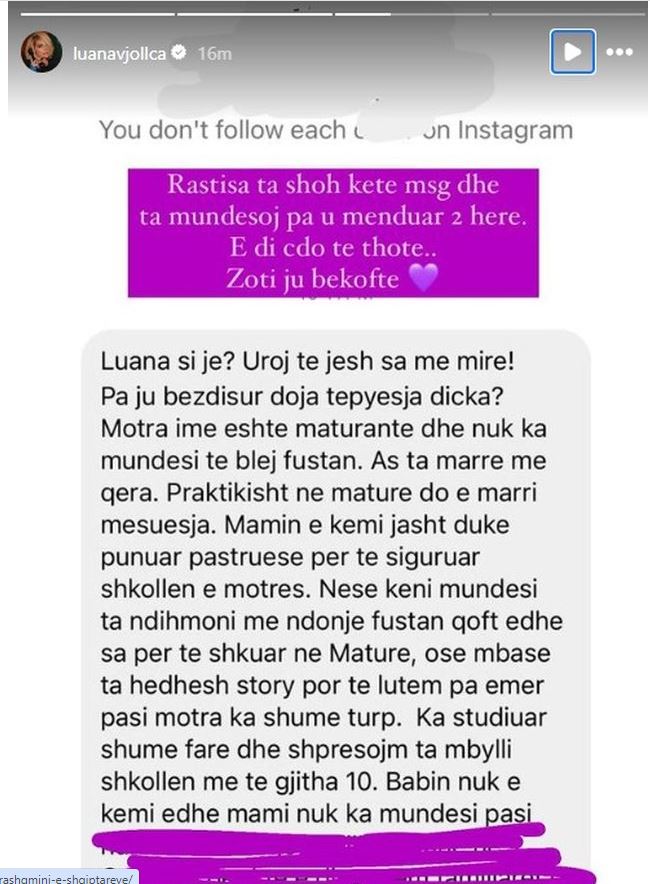 luana vjollca ben gjestin human i blen fustan vajzes qe nuk kishte mundesi te shkonte ne mature