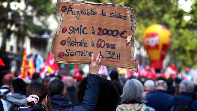 propozimi i te majtes franceze paga minimale 1600 euro neto ne muaj makronistet dhe lepenistet kunder frika se