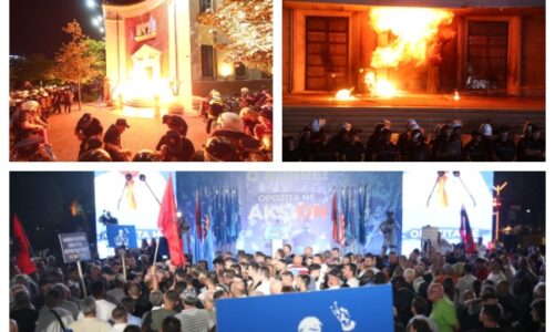 zjarr dhe molotov para kryeministrise dhe bashkise mesazhet e berishes dhe thirrja per qeveri teknike cfare ndodhi ne 3 ore proteste te opozites