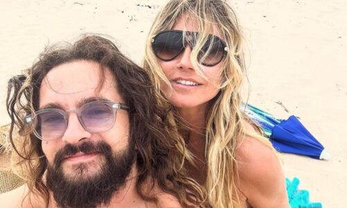 heidi klum feston topless pervjetorin e peste te marteses me bashkeshortin e saj