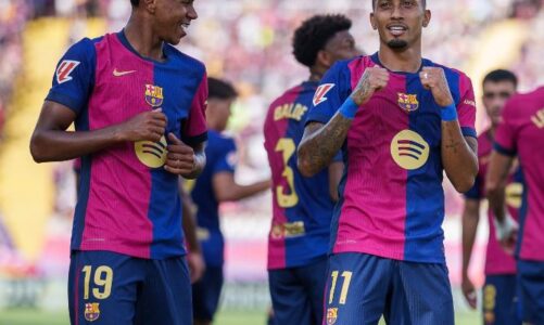 video barcelona e pandalshme skuadra e hansi flik shpartallon me 7 gola rivalin e radhes ne la liga