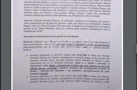 dosja spak zbardh skemen si ndikoi berisha ne privatizimin e kompleksit partizani dhe premtimi i biznesmenit bektashi roli i malltezit dhe shkresa e xhimi begejas