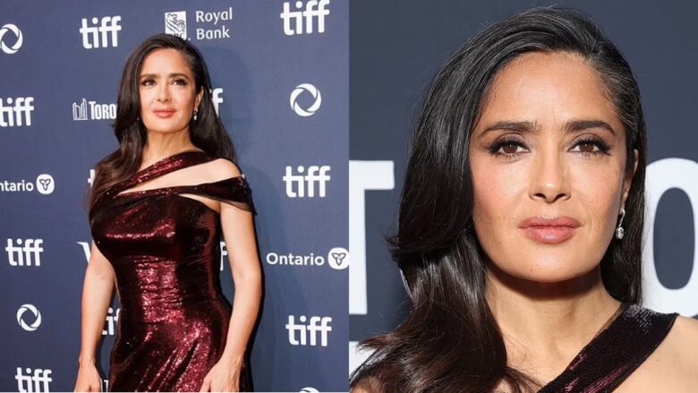 foto salma hayek zbulon thinjat e saj natyrale ne tapetin e kuq