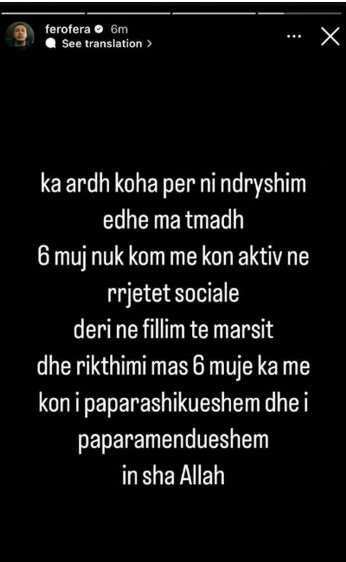 “I paparashikueshëm”/ Hoqi dorë nga muzika dhe iu përkushtua fesë, Fero merr vendimin e papritur! Çfarë po paralajmëron reperi?