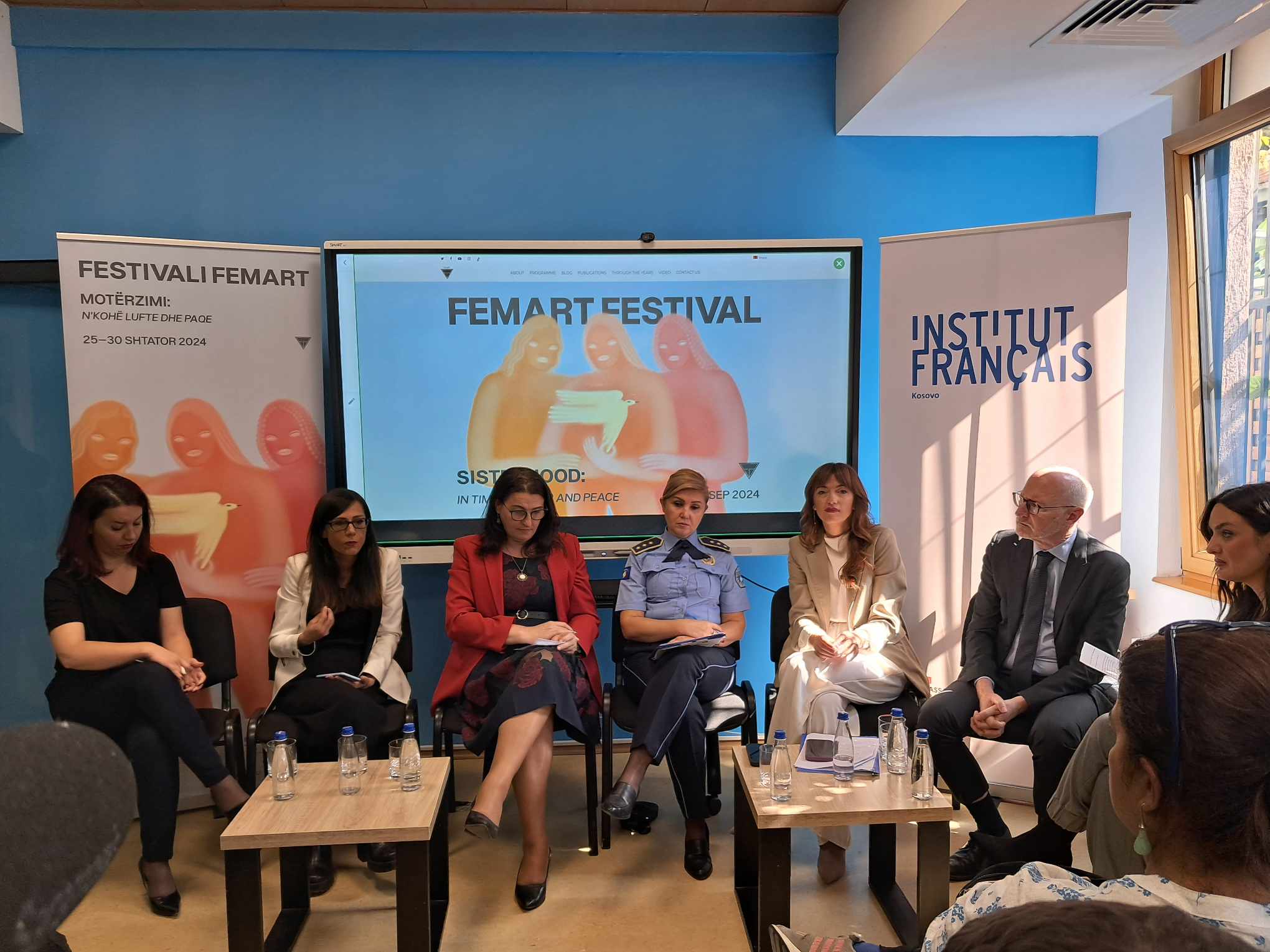 Discussion on 'Femicide and How to Fight it' as part of FemArt Program on September 26 in Prishtina. Photo: BIRN