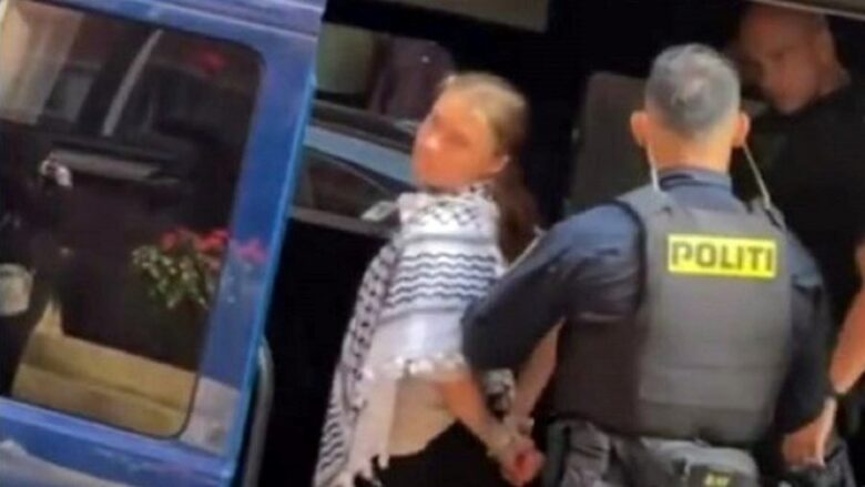 policia daneze arreston aktivisten greta thunberg gjate protestes kunder luftes ne gaza