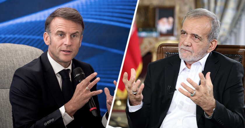 presidenti francez bisede telefonike me homologun e tij iranian macron thirrje massoud pezheskian te mbeshtese uljen e tensioneve ne lindjen e mesme