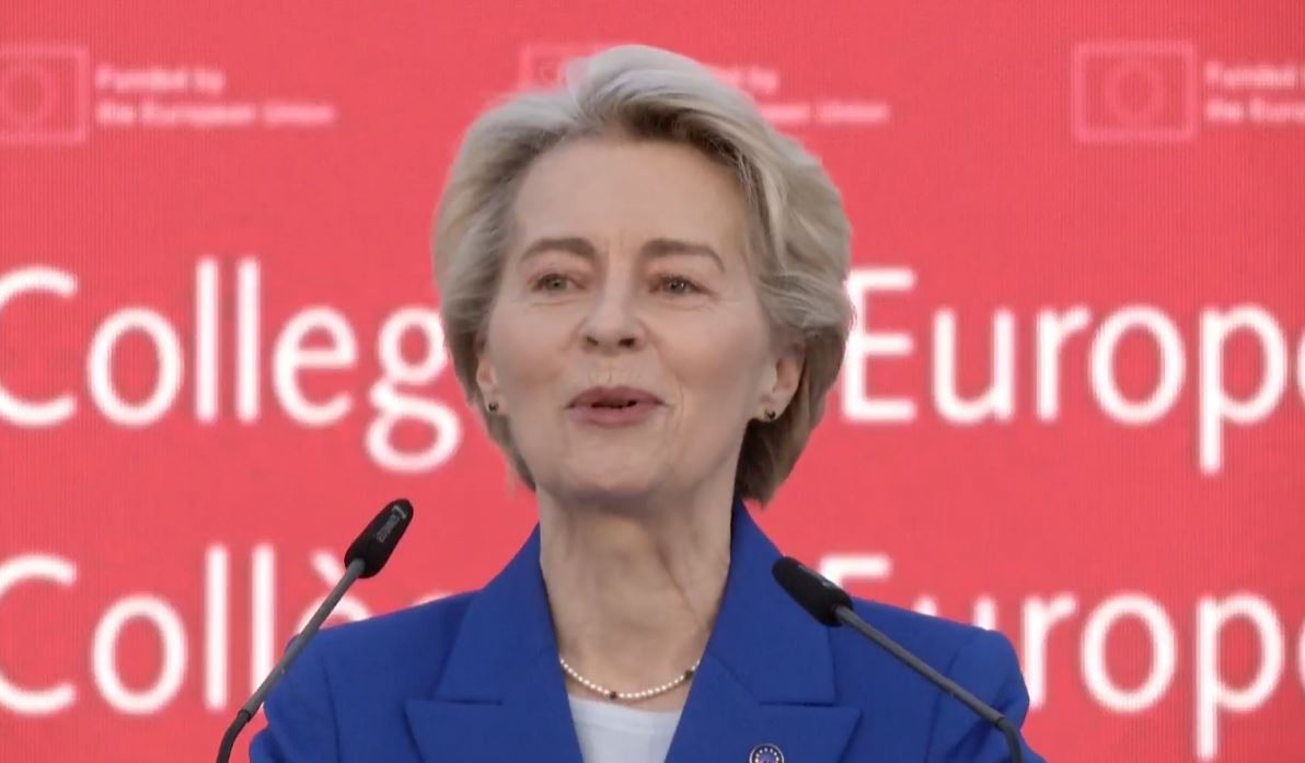 tirane pararoje e integrimit ursula von der leyen ne kolegjin e europes ju studente jeni udheheqes te europes se sotme dhe te neserme