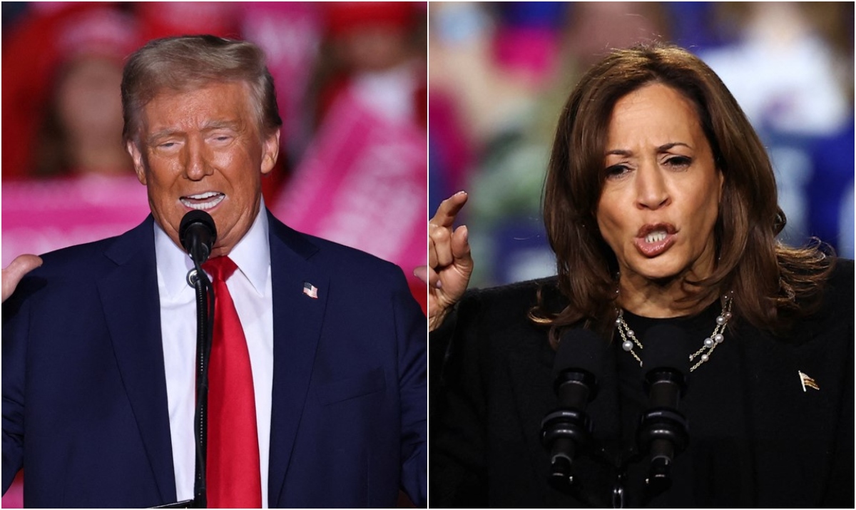 nje dite para zgjedhjeve presidenciale ne shba donald trump dhe kamala harris fushate intensive ne shtetet kyce