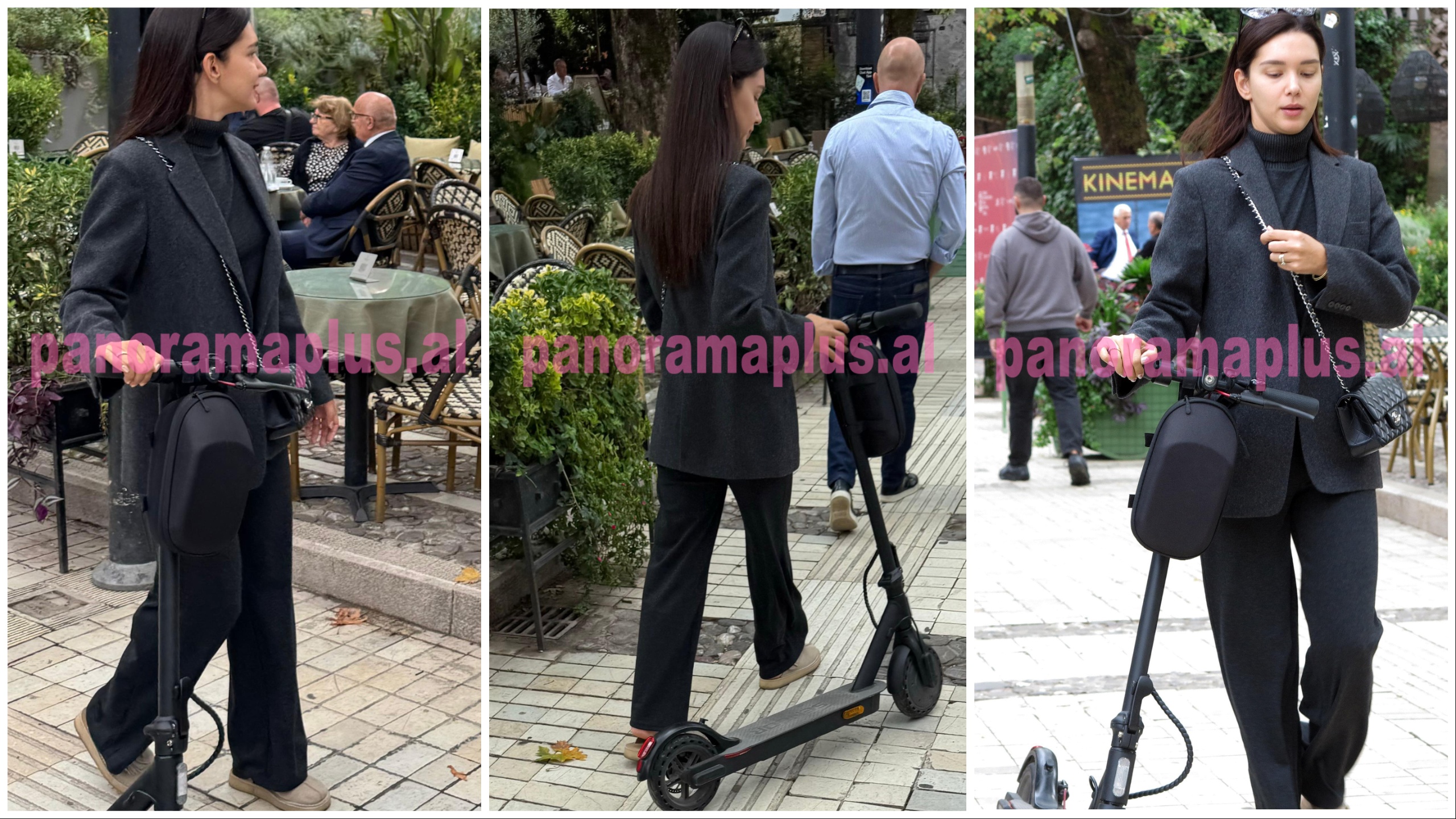 fotot nga paparazzi nevina shtylla heq dore nga mjetet luksoze moderatorja leviz neper tirane me scooter