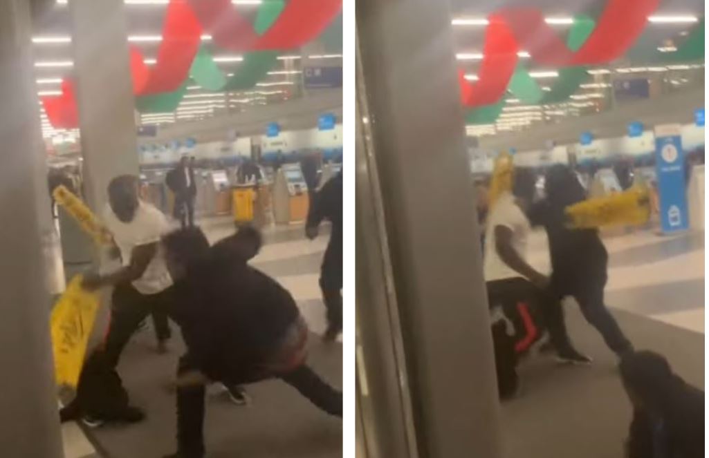 video pasagjeret dhe stafi i aeroportit rrihen brutalisht shikoni pamjet