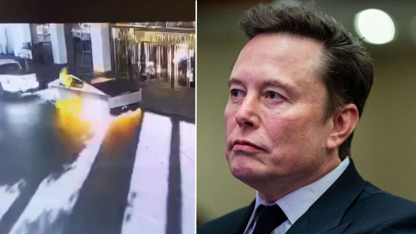 shperthimi i tesla cybertruck jashte hotelit te trump po trajtohet si nje akt terrorist reagon musk skemi pare kurre dicka te tille